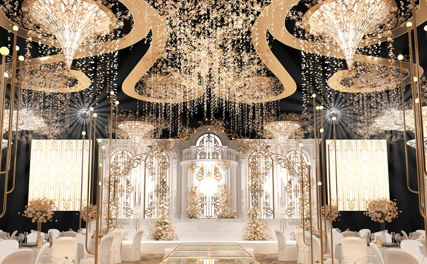 湘潭花木兰喜事汇金色大厅效果展示